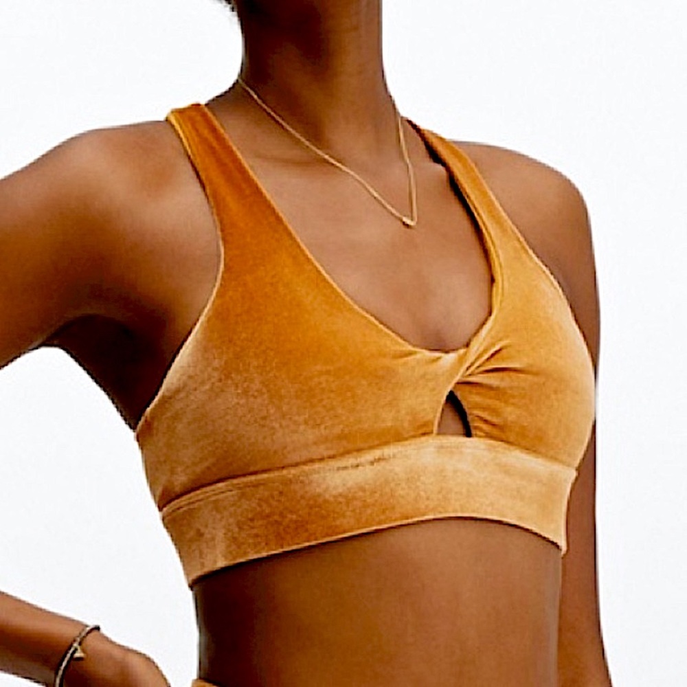 Fabletics Velvet Sport Bra (oasis style)